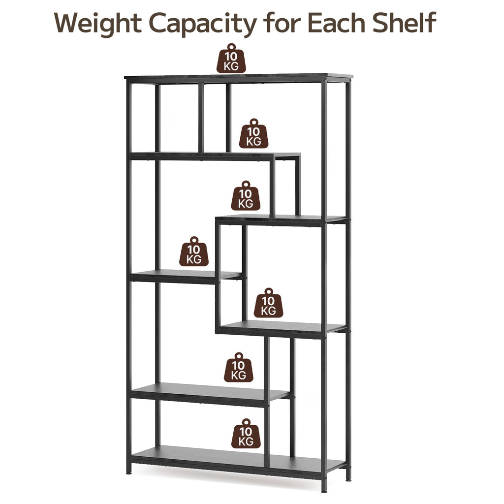 Bealife FS13 Bookshelf, 5-Tier Freestanding Open Bookcase
