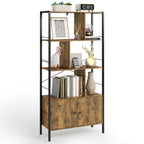Bealife FS28 Bookshelf with Cabinet, Freestanding Hallway Shelf