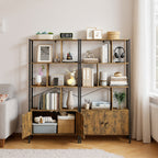 Bealife FS28 Bookshelf with Cabinet, Freestanding Hallway Shelf