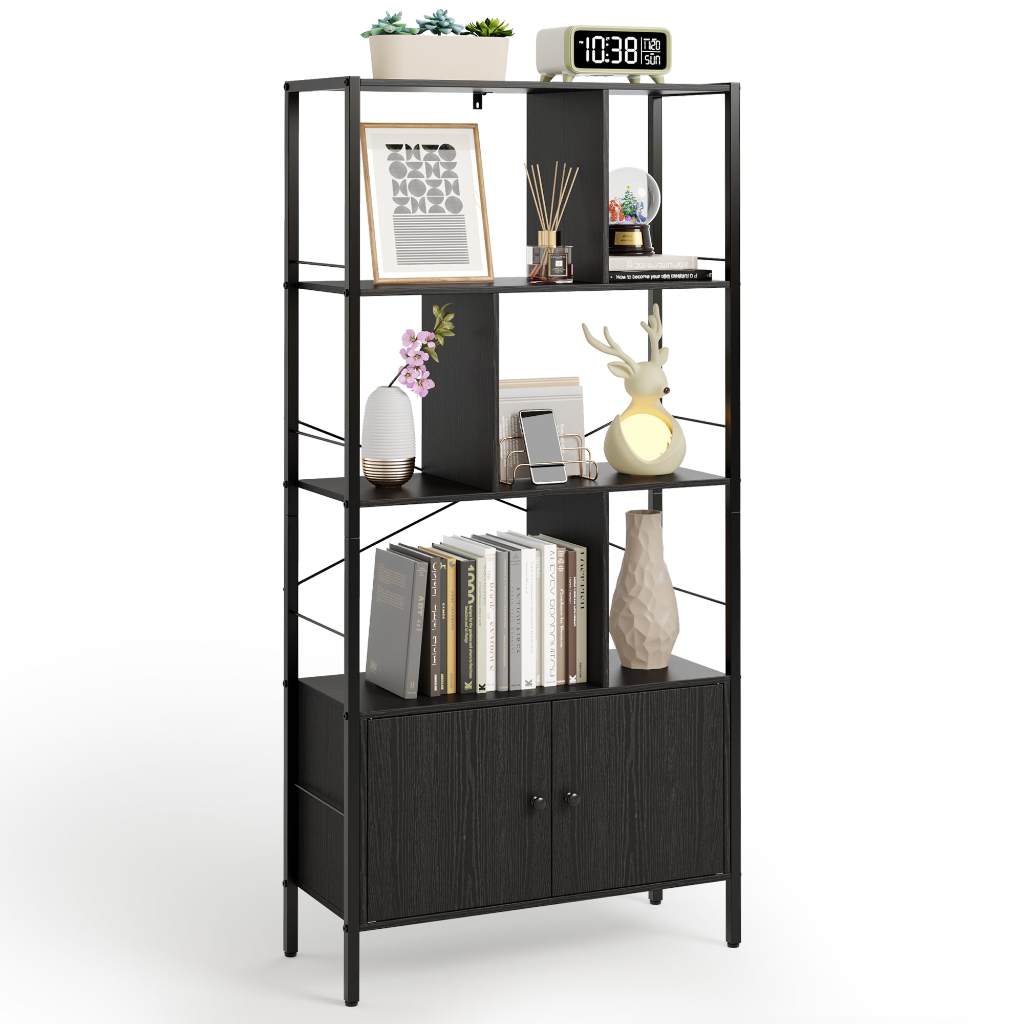 Bealife FS28 Étagère avec placard, Étagère de couloir autoportante