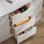 Bealife AP115 Commodes avec 2 portes et 3 tiroirs, grand espace de rangement, résistantes à l'eau et anti-basculement pour salons et salles de bains spacieux