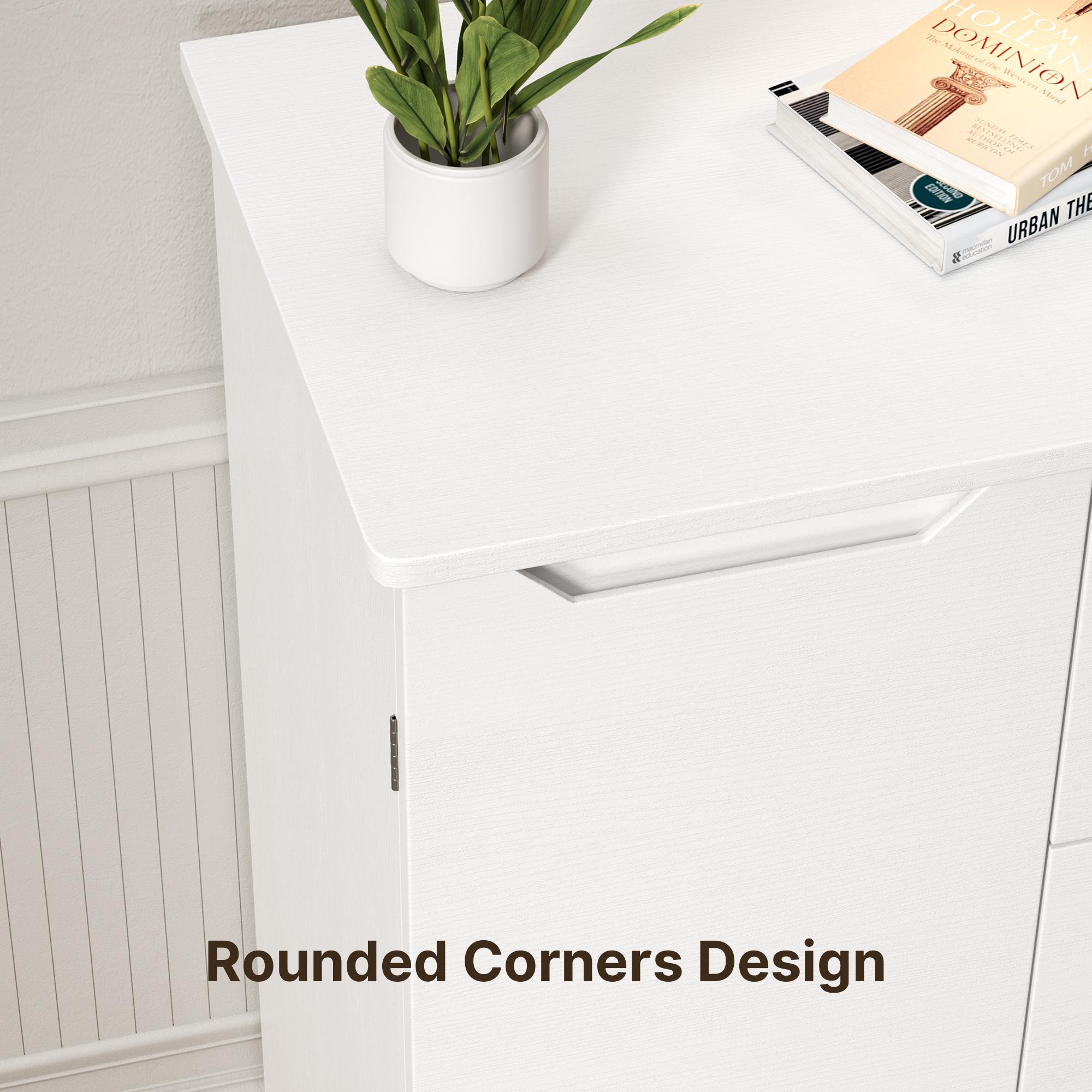 Bealife AP115 Commodes avec 2 portes et 3 tiroirs, grand espace de rangement, résistantes à l'eau et anti-basculement pour salons et salles de bains spacieux