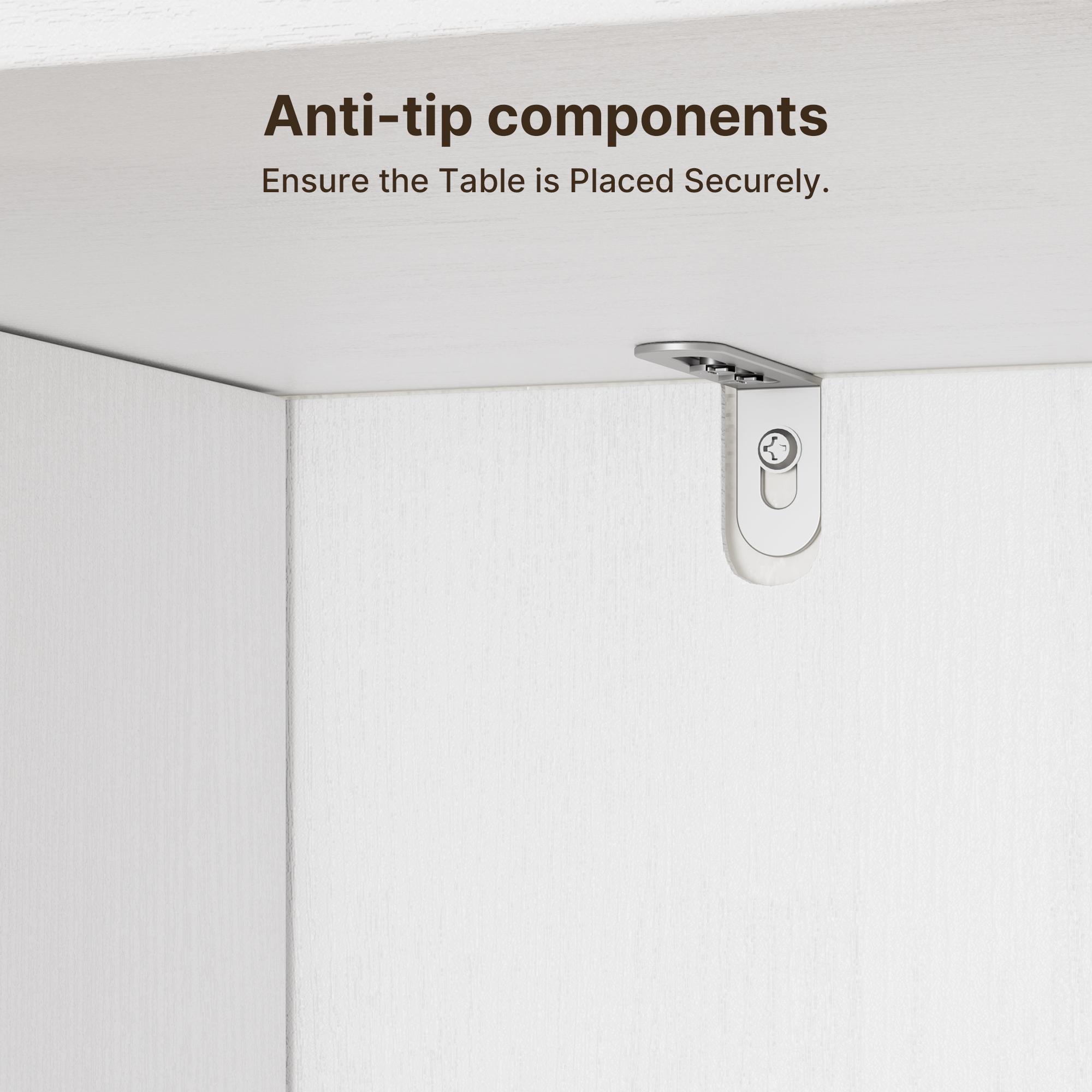 Bealife AP115 Commodes avec 2 portes et 3 tiroirs, grand espace de rangement, résistantes à l'eau et anti-basculement pour salons et salles de bains spacieux