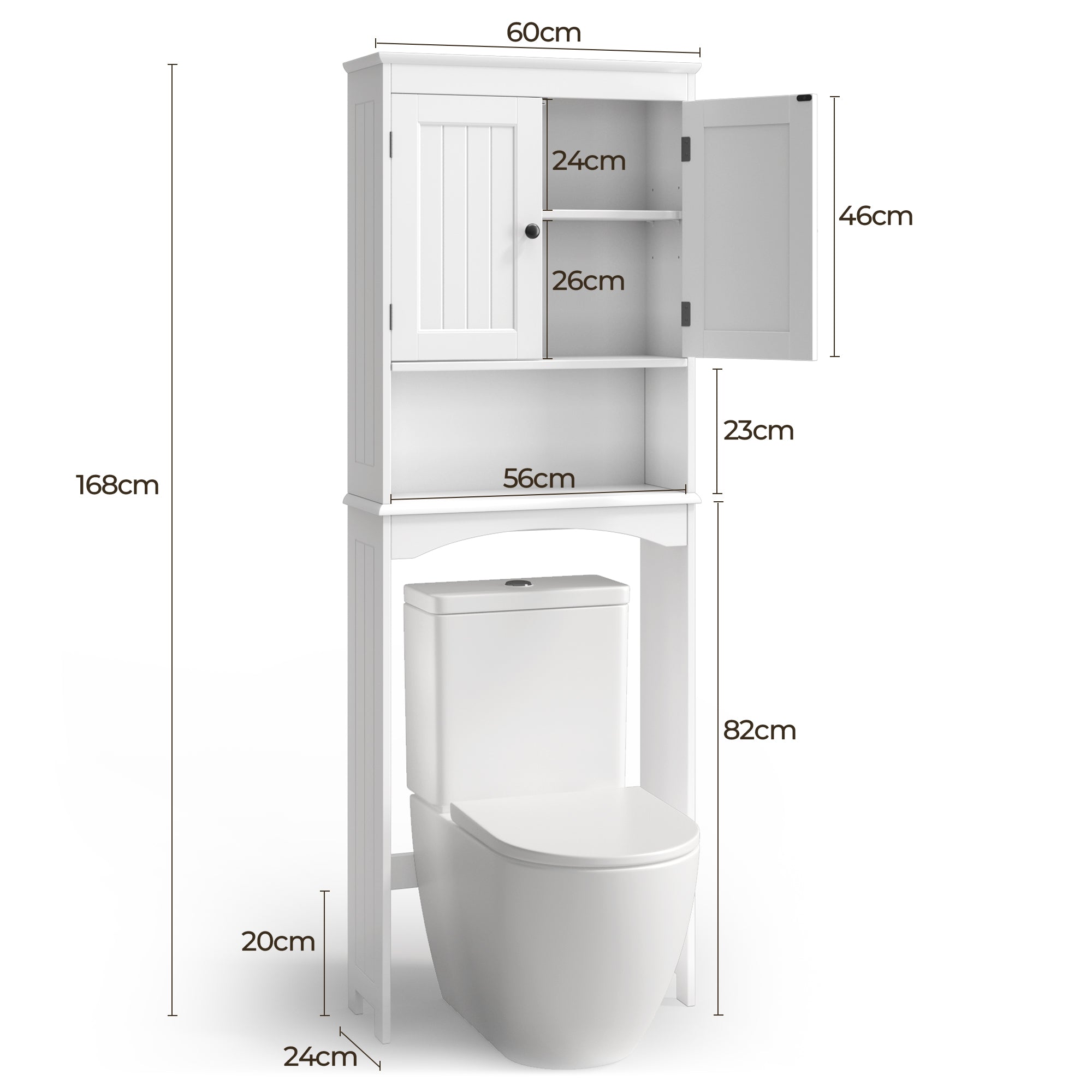 Bealife AP12 Meuble de salle de bain, Colonne de salle de bain, Étagère de salle de bain, Meuble de toilette avec étagères, Meuble de salle de bain
