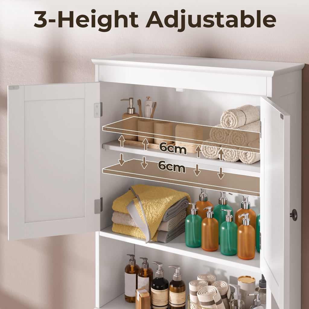 Bealife AP12 Meuble de salle de bain, Colonne de salle de bain, Étagère de salle de bain, Meuble de toilette avec étagères, Meuble de salle de bain