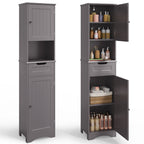 Bealife AP13 Slim Bathroom Cabinet 170 cm – Height-Adjustable Shelves and Anti-Tip Device