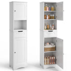 Bealife AP13 Slim Bathroom Cabinet 170 cm – Height-Adjustable Shelves and Anti-Tip Device