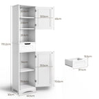 Bealife AP13 Slim Bathroom Cabinet 170 cm – Height-Adjustable Shelves and Anti-Tip Device