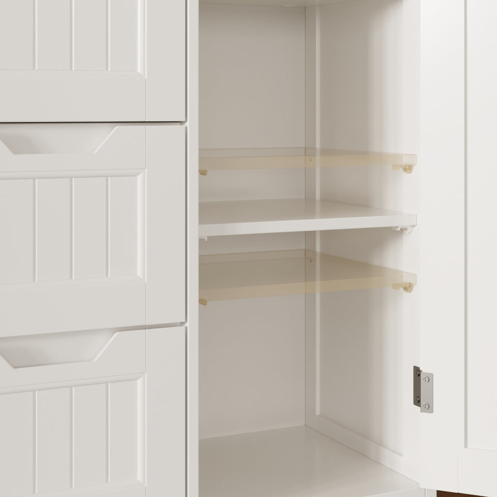 Bealife AP26 Bathroom Sideboard, Slim Bathroom Cabinet with 4 Drawers and 1 Door