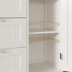 Bealife AP26 Bathroom Sideboard, Slim Bathroom Cabinet with 4 Drawers and 1 Door