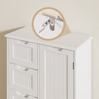 Bealife AP26 Bathroom Sideboard, Slim Bathroom Cabinet with 4 Drawers and 1 Door