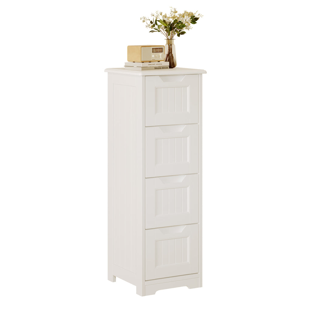 Bealife AP27 Chest of 4 Drawers, Slim Cabinet for Corner Areas in Bedrooms, Bathrooms, and Living Rooms.