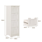 Bealife AP27 Chest of 4 Drawers, Slim Cabinet for Corner Areas in Bedrooms, Bathrooms, and Living Rooms.