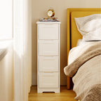 Bealife AP27 Chest of 4 Drawers, Slim Cabinet for Corner Areas in Bedrooms, Bathrooms, and Living Rooms.
