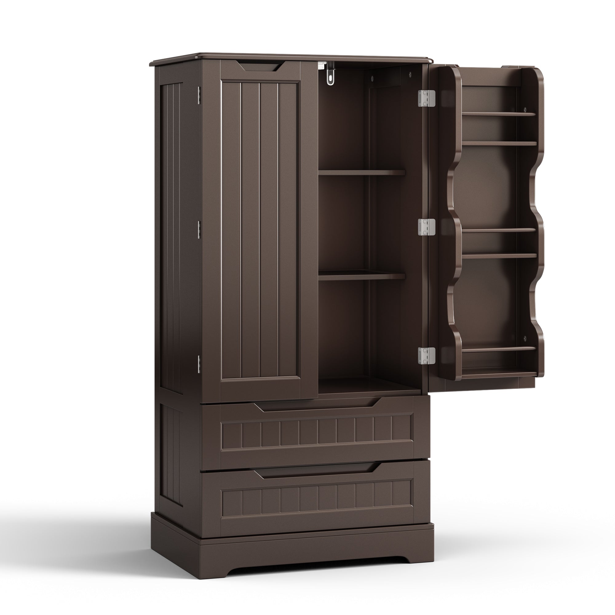 Bealife AP28 Sideboard Tall Kitchen Cabinet with 2 Drawers and 2 Doors, also as a Pantry Cabinet