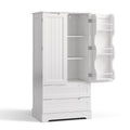 Bealife AP28 Buffet armoire de cuisine haute avec 2 tiroirs et 2 portes, également utilisable comme garde-manger