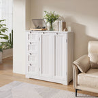 Meuble de salle de bain Bealife AP67, 4 tiroirs et 2 portes, réglable en hauteur