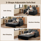 Canapé convertible Bealife AR28 147x82 cm - Lit escamotable - Tissu chenille