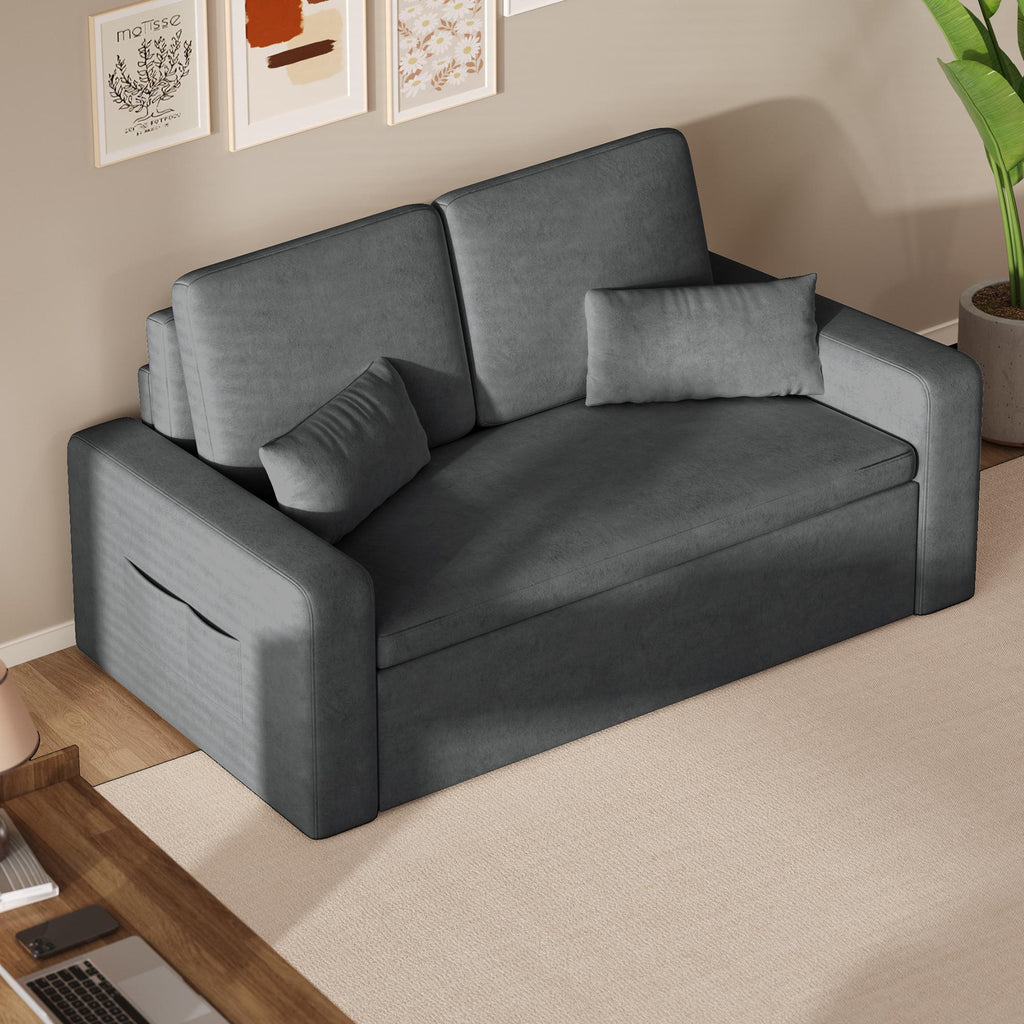 Canapé convertible Bealife AR28 147x82 cm - Lit escamotable - Tissu chenille