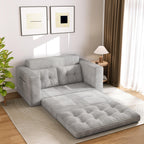 Bealife AR39 Convertible Sofa Bed with Sleeping Function, Corduroy Sofa 150cm with Backrest for Small Spaces