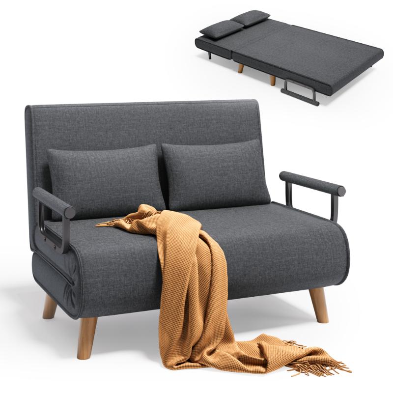 Bealife AR51 Canapé convertible double, réglable sur 6 positions, 2-en-1 avec double coussin