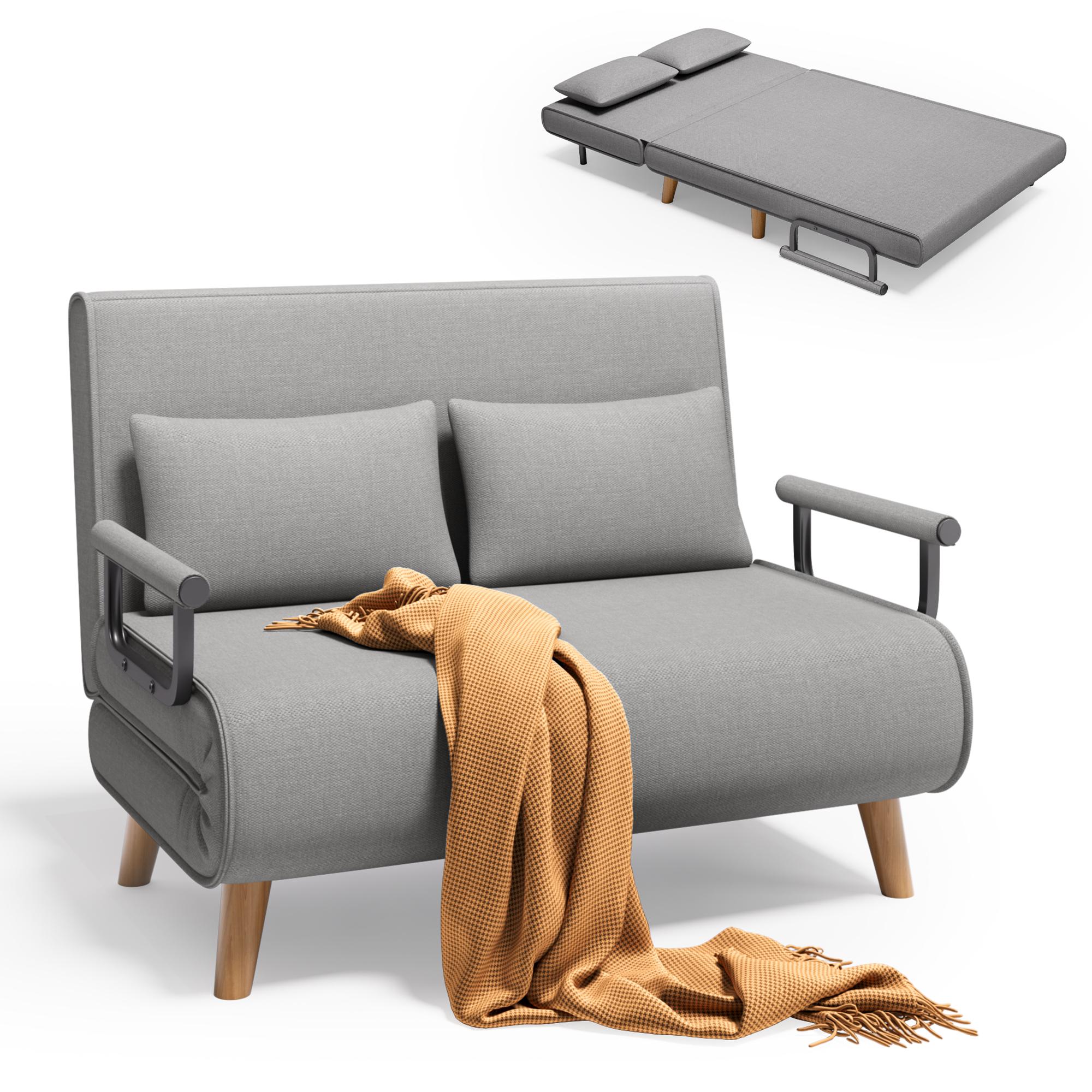 Bealife AR51 Canapé convertible double, réglable sur 6 positions, 2-en-1 avec double coussin