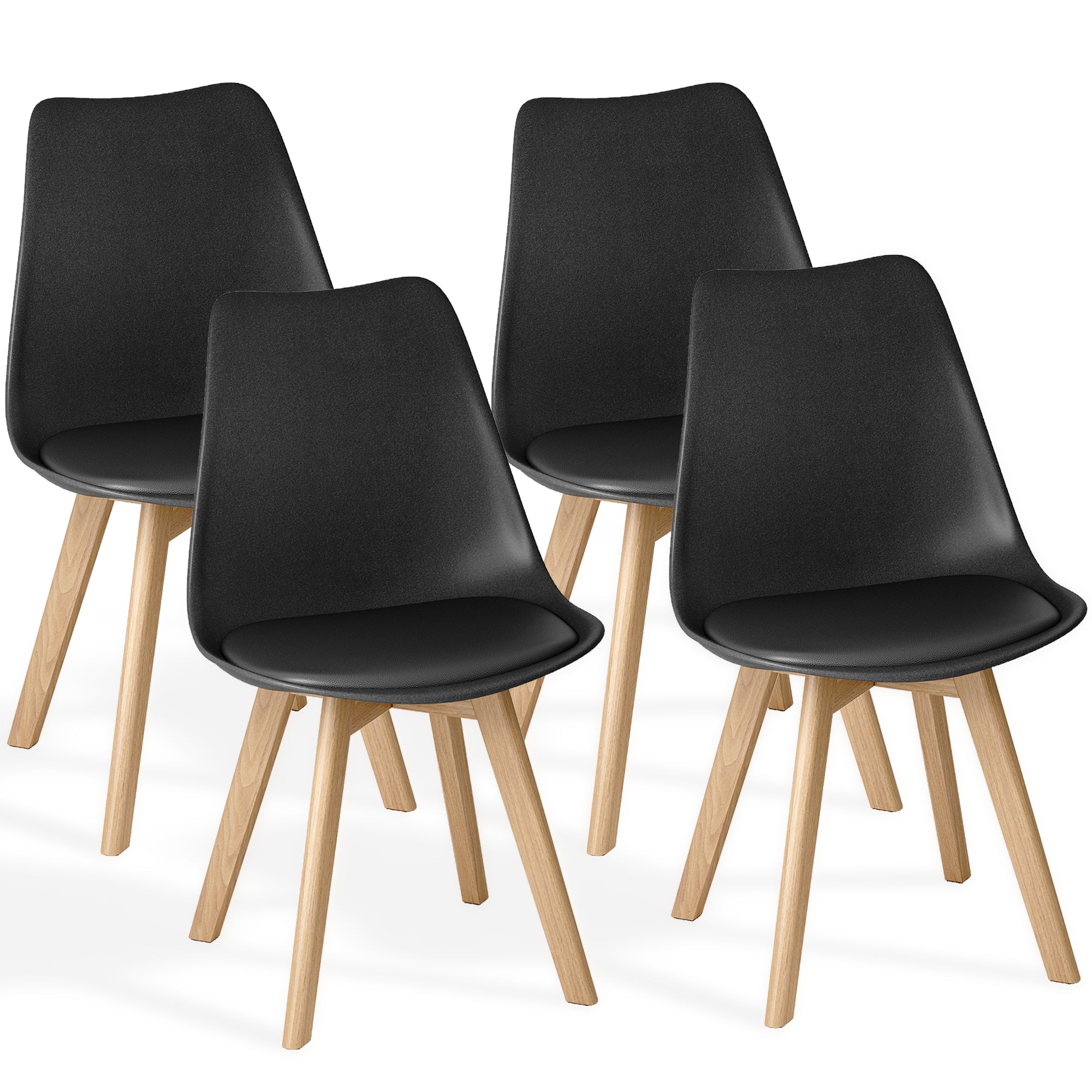 Bealife TB18 Chaises de salle à manger, lot de 2, 4 ou 6, chaises ergonomiques de style scandinave pour salle à manger, bureau et coiffeuse