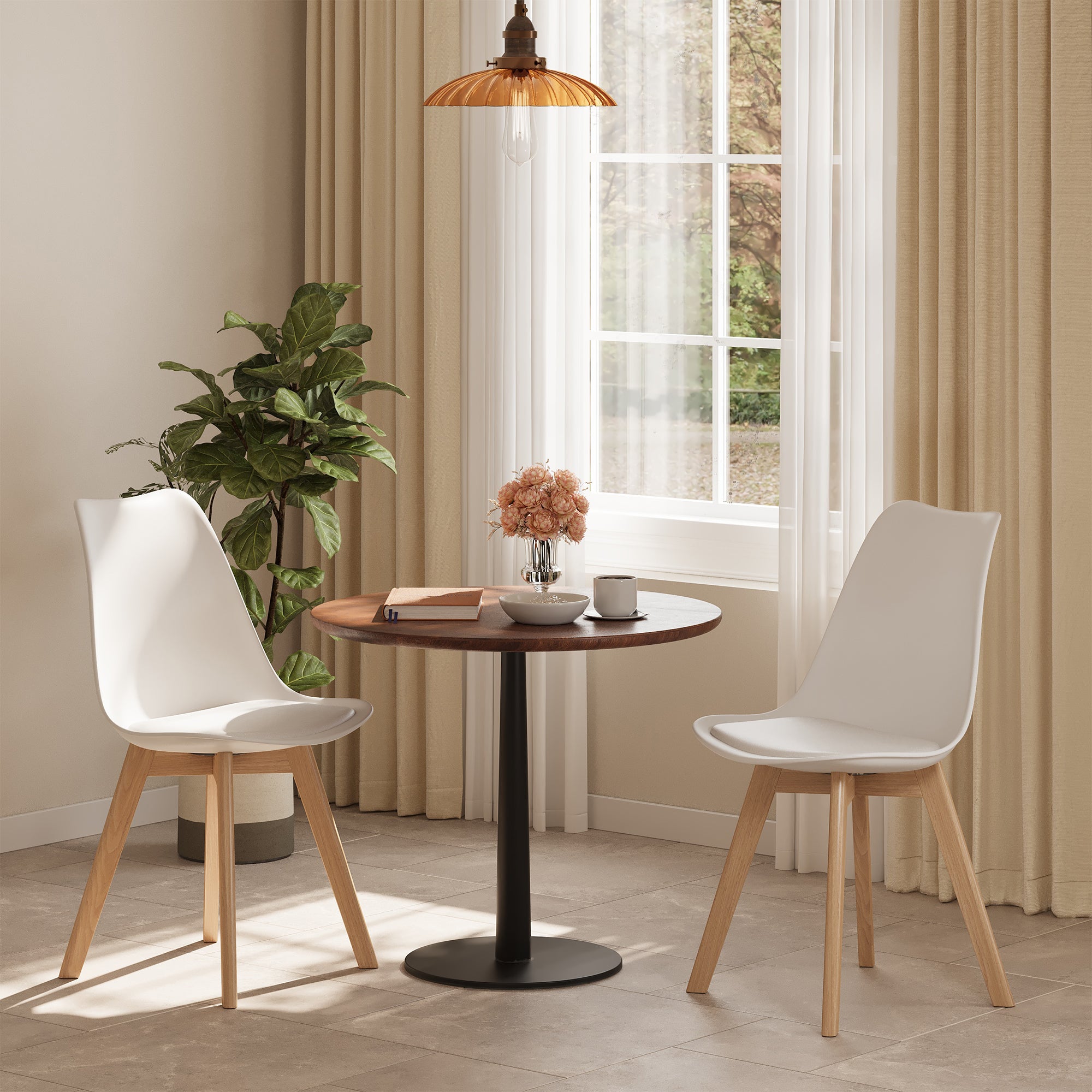 Bealife TB18 Chaises de salle à manger, lot de 2, 4 ou 6, chaises ergonomiques de style scandinave pour salle à manger, bureau et coiffeuse
