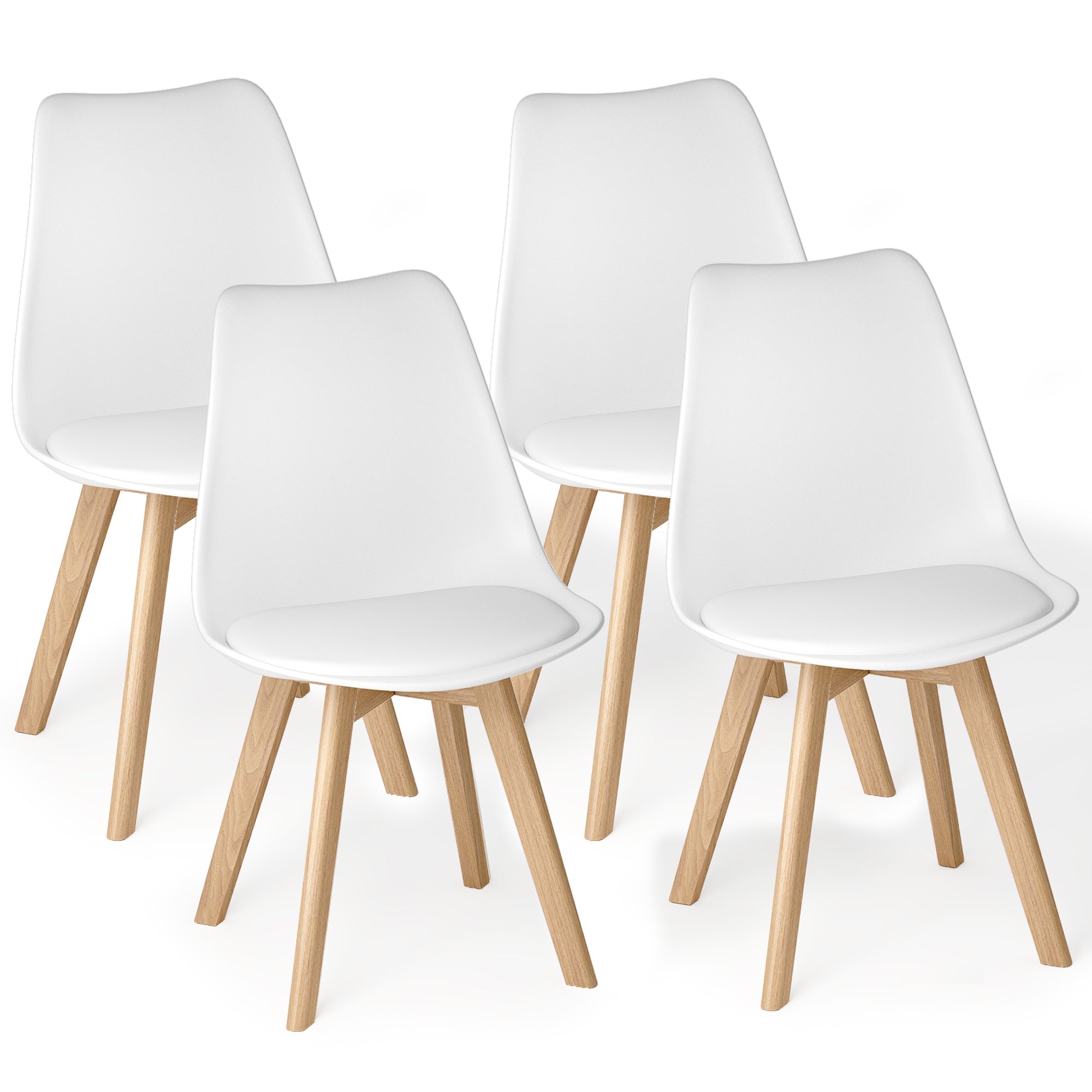 Bealife TB18 Chaises de salle à manger, lot de 2, 4 ou 6, chaises ergonomiques de style scandinave pour salle à manger, bureau et coiffeuse