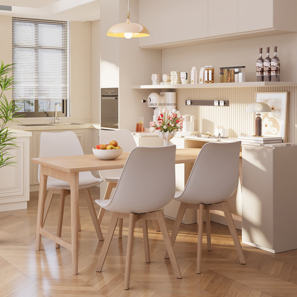 Bealife TB18 Dining Chairs Set of 2, 4, or 6, Ergonomic Scandinavian Style Chairs for Dining Room, Study & Dressing Table