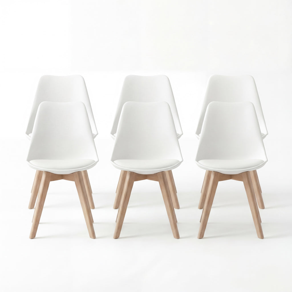 Bealife TB18 Chaises de salle à manger, lot de 2, 4 ou 6, chaises ergonomiques de style scandinave pour salle à manger, bureau et coiffeuse