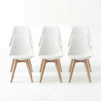 Bealife TB18 Chaises de salle à manger, lot de 2, 4 ou 6, chaises ergonomiques de style scandinave pour salle à manger, bureau et coiffeuse