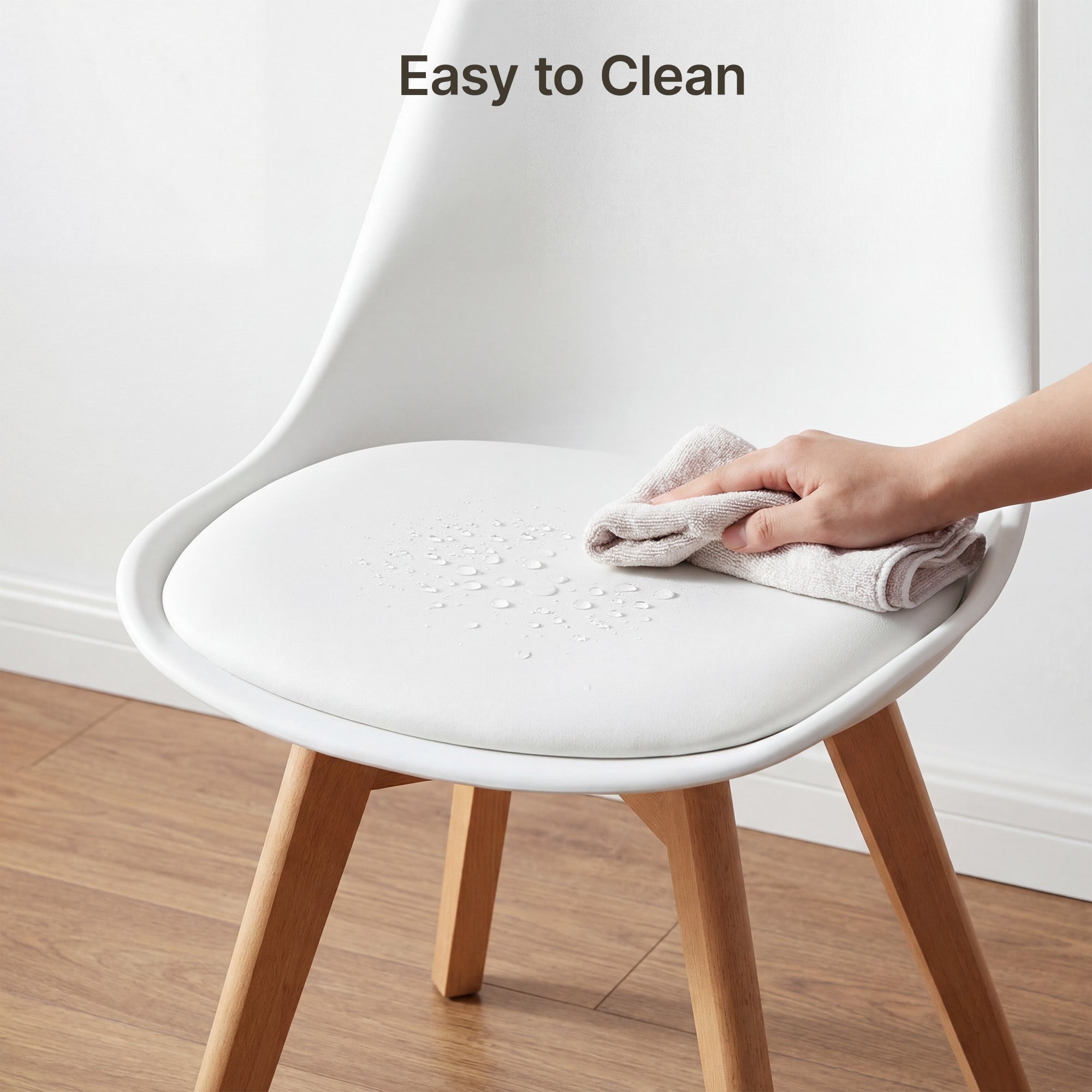 Bealife TB18 Dining Chairs Set of 2, 4, or 6, Ergonomic Scandinavian Style Chairs for Dining Room, Study & Dressing Table