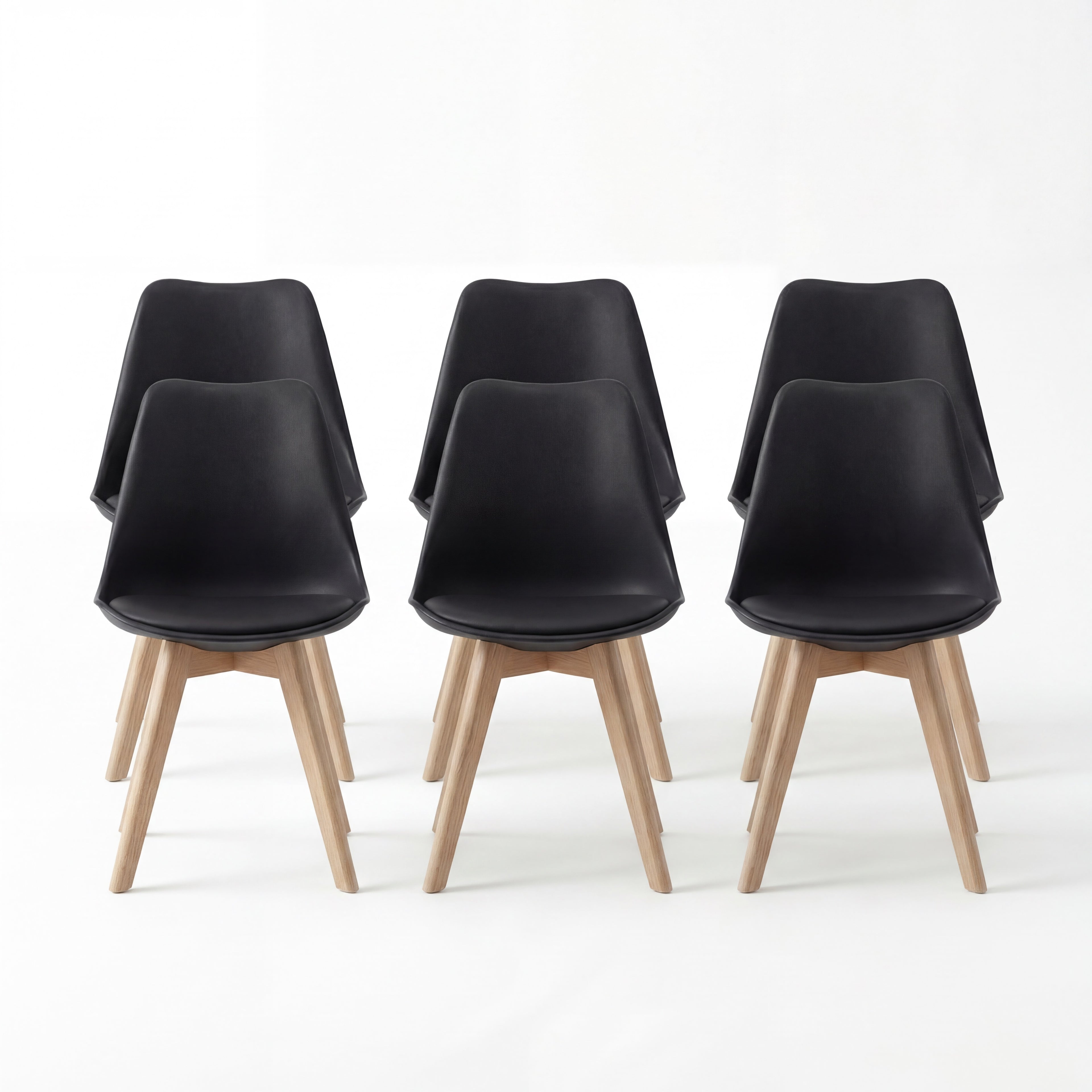 Bealife TB18 Chaises de salle à manger, lot de 2, 4 ou 6, chaises ergonomiques de style scandinave pour salle à manger, bureau et coiffeuse