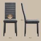 Chaises de salle à manger Bealife TB40 en daim, lot de 4, avec dossier haut ergonomique