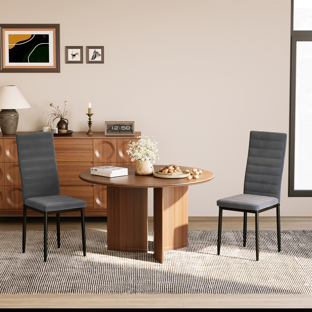 Chaises de salle à manger Bealife TB40 en daim, lot de 4, avec dossier haut ergonomique