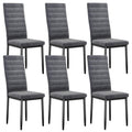 Bealife TB41 Chaises de salle à manger, lot de 6, en cuir suédé, avec dossier haut et design ergonomique
