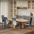 Bealife TB41 Chaises de salle à manger, lot de 6, en cuir suédé, avec dossier haut et design ergonomique