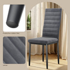 Bealife TB41 Chaises de salle à manger, lot de 6, en cuir suédé, avec dossier haut et design ergonomique