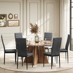 Bealife TB41 Chaises de salle à manger, lot de 6, en cuir suédé, avec dossier haut et design ergonomique