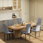 Bealife TB41 Chaises de salle à manger, lot de 6, en cuir suédé, avec dossier haut et design ergonomique