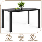 Bealife TB40 Rectangular Dining Table with Tempered Glass Top 120×70cm, Waterproof and Heat-Resistant for Small Kitchen Dining Room