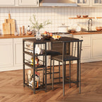 Bealife TB51 Ensemble de table de bar pour 2 personnes, 2 tabourets rembourrés et 1 table de bar pour cuisine/bistro