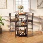 Bealife TB51 Ensemble de table de bar pour 2 personnes, 2 tabourets rembourrés et 1 table de bar pour cuisine/bistro
