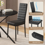 Bealife TB64 Ensemble de salle à manger compact pour 4 personnes, table ronde avec 4 chaises, peu encombrant pour les petits restaurants, les cuisines ou les salons de thé
