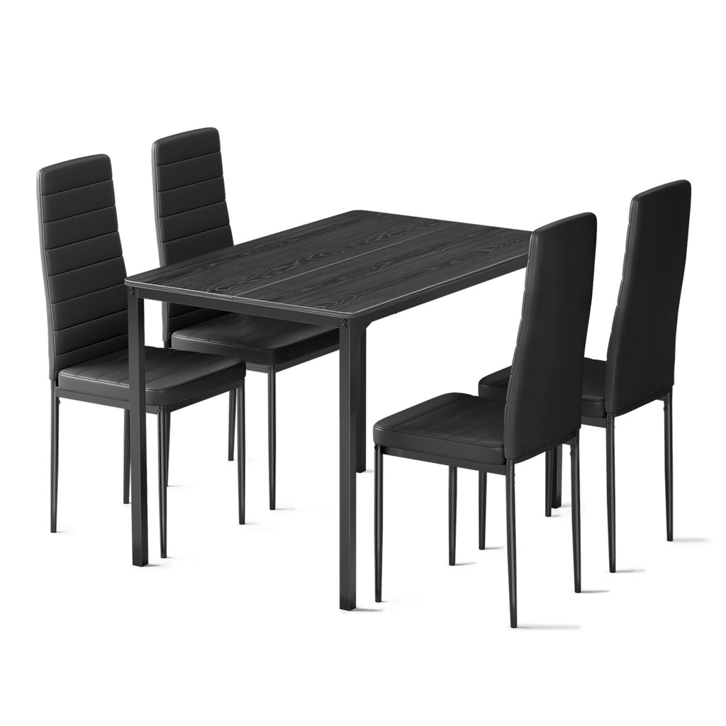 Bealife TB65 Ensemble repas compact pour 4 personnes, Table de salle à manger moderne 5 pièces avec 4 chaises, Gain de place pour petits espaces et cuisines