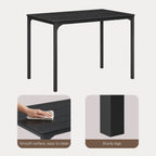 Bealife TB65 Ensemble repas compact pour 4 personnes, Table de salle à manger moderne 5 pièces avec 4 chaises, Gain de place pour petits espaces et cuisines