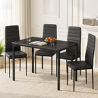 Bealife TB65 Ensemble repas compact pour 4 personnes, Table de salle à manger moderne 5 pièces avec 4 chaises, Gain de place pour petits espaces et cuisines