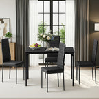Bealife TB65 Ensemble repas compact pour 4 personnes, Table de salle à manger moderne 5 pièces avec 4 chaises, Gain de place pour petits espaces et cuisines