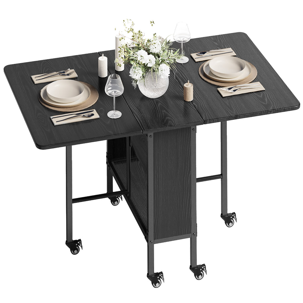 Bealife TB66 3-in-1 Folding Dining Table, Kitchen Island with Wheels for Small Kitchens, Dining Rooms, Home Offices